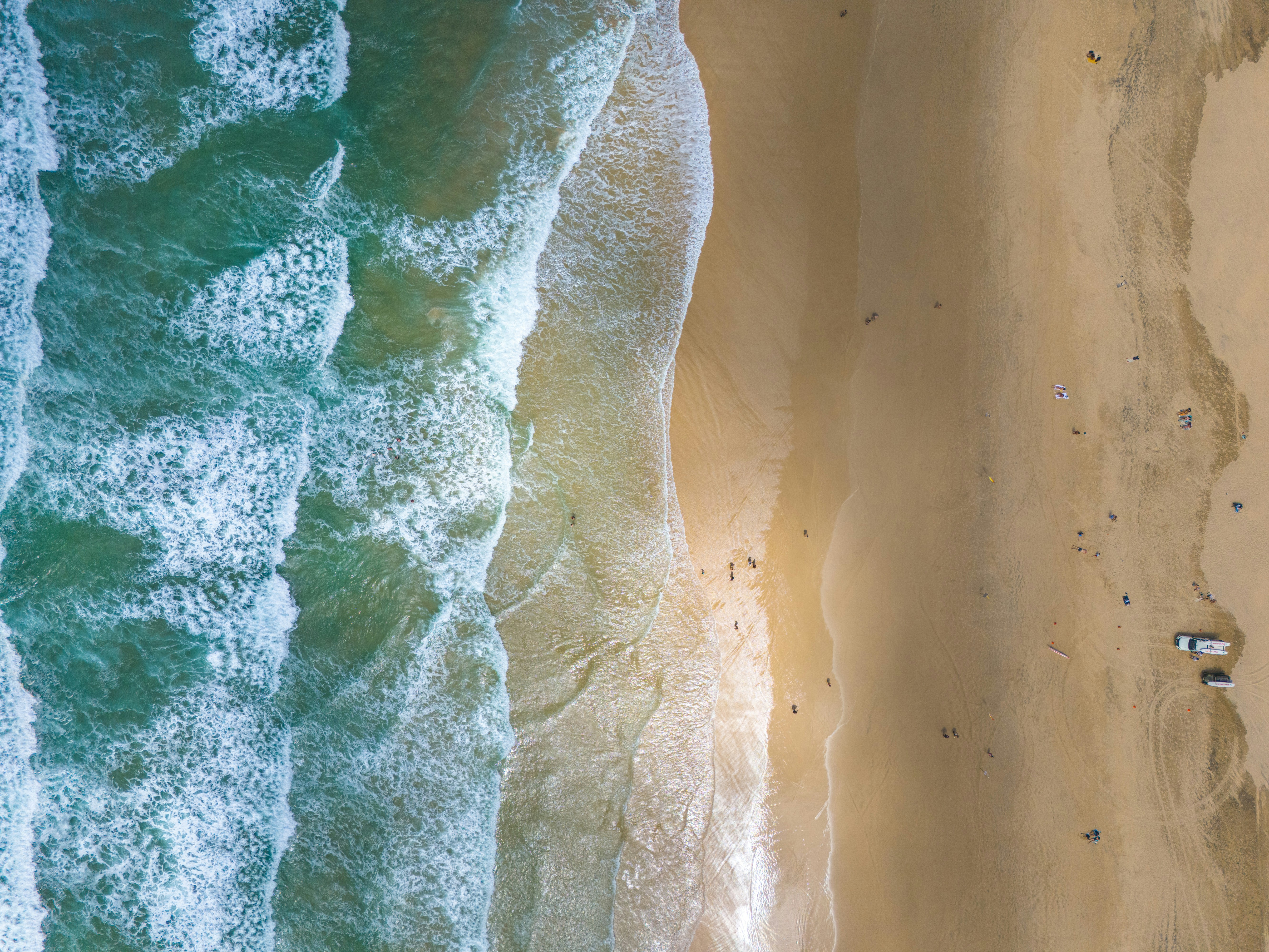 Aerial view of a beach on the Gold Coast, Queensland