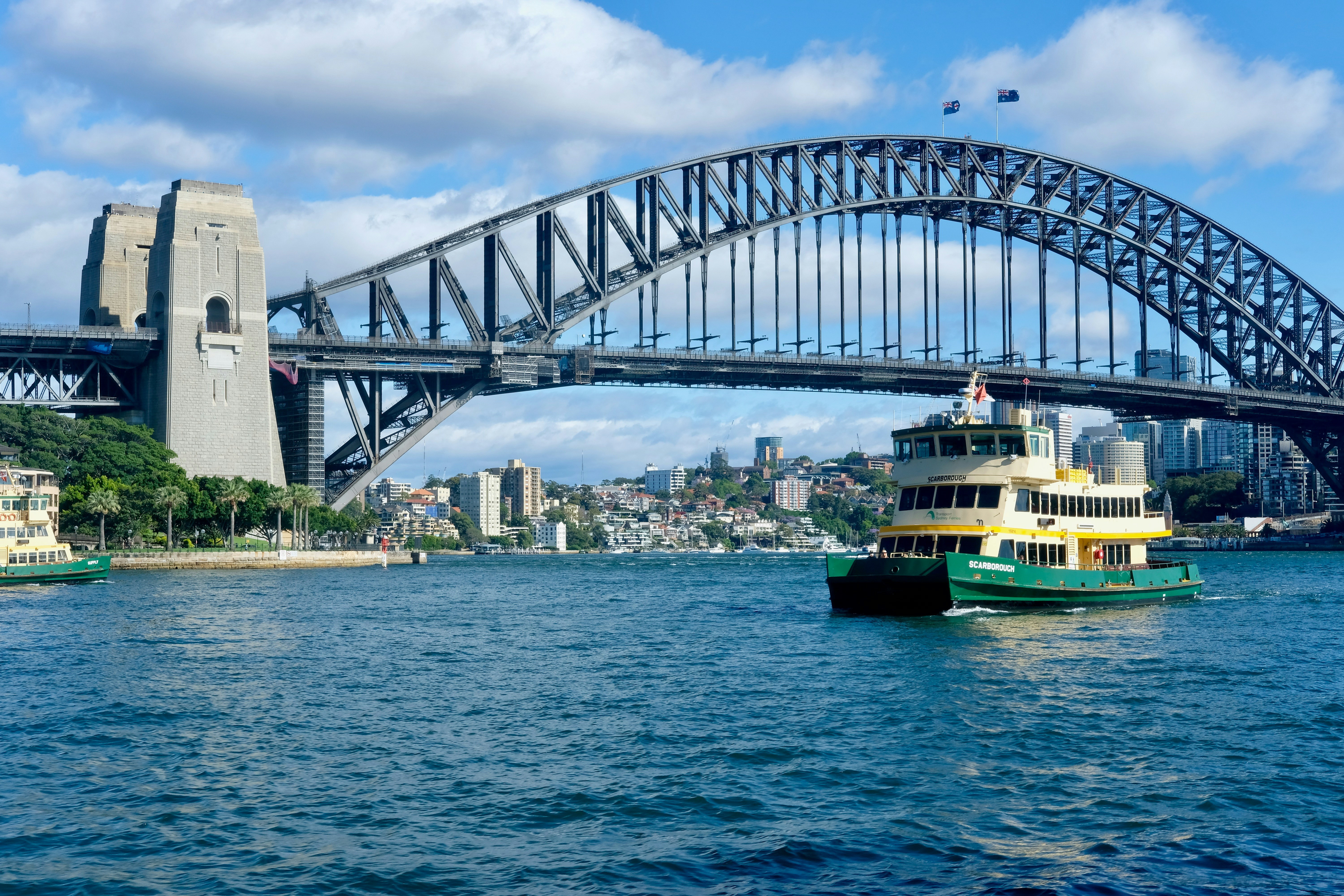 Boat on Sydney Harbour with Harbour Bridge in the background
